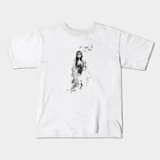 Corpse Bride Emily Butterflies Girl Kids T-Shirt